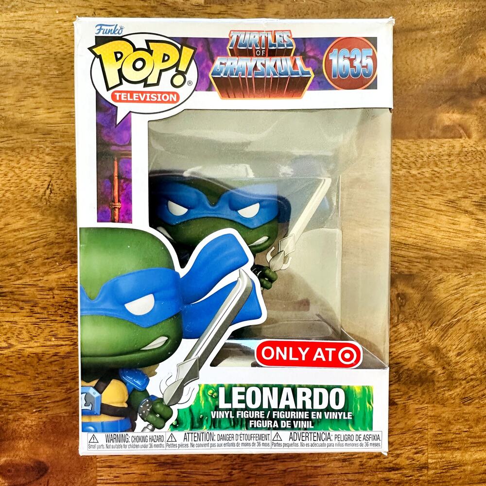 Funko Po! Turtles of Grayskull Leonardo Number 1635 Vinyl Figure Only At Target